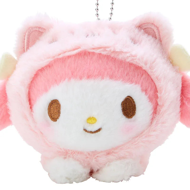 Sanrio Plush Keychain My Melody Daisuki Neko Neko