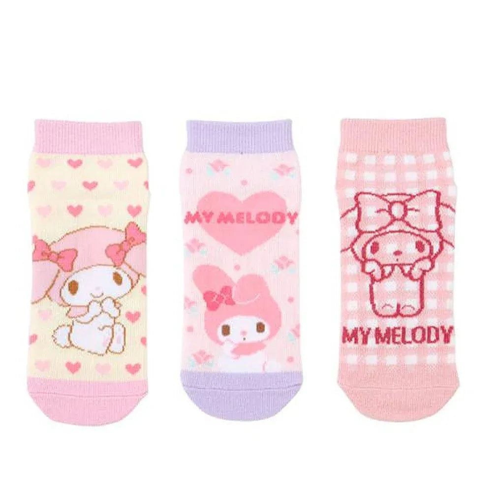 Sanrio Kids Sneaker Socks My Melody 13-15cm 3 pairs