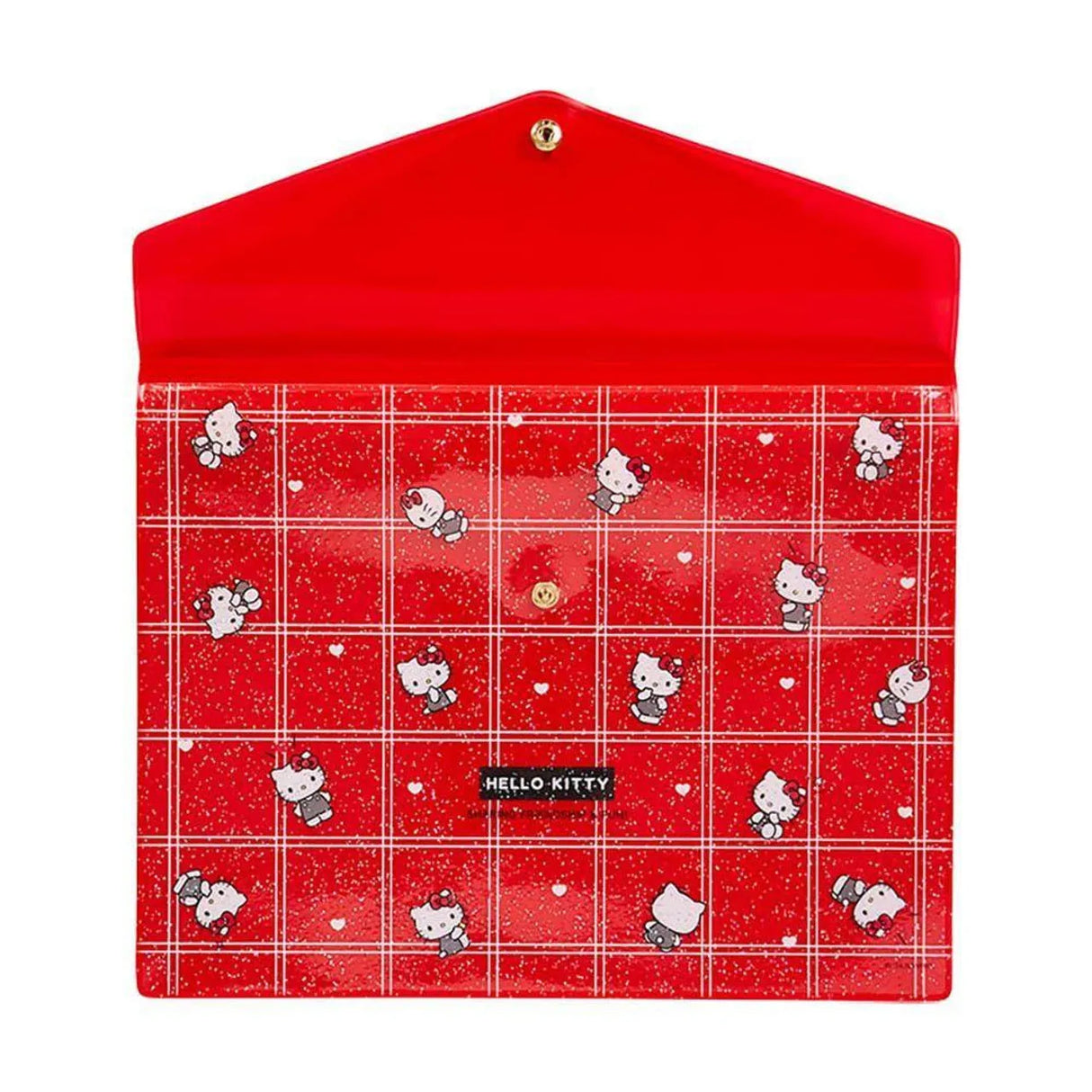 Sanrio Clear Flat Folder Hello Kitty Glitter