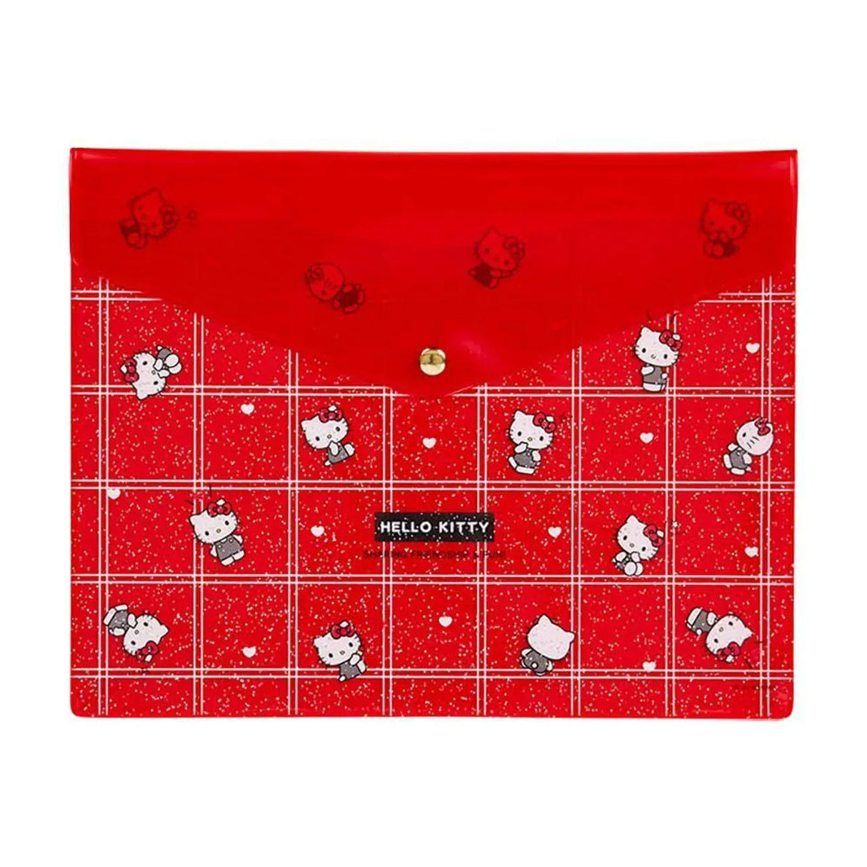 Sanrio Clear Flat Folder Hello Kitty Glitter