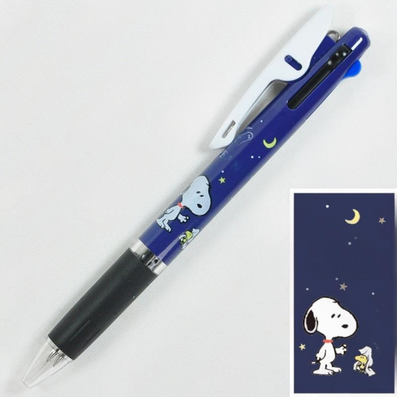 Mitsubishi Pencil Uni Jetstream 3-Color Ballpoint Pen Snoopy Ghost Night