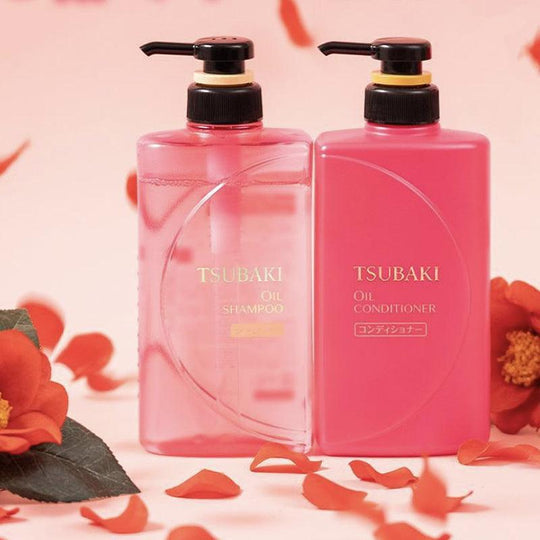 Shiseido Tsubaki Oil Shampoo And Conditioner Pair (Shampoo 490ml + Conditioner 490g)