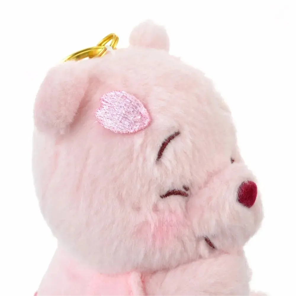 Disne Fluffy Plush Keychain Pooh Sakura Series