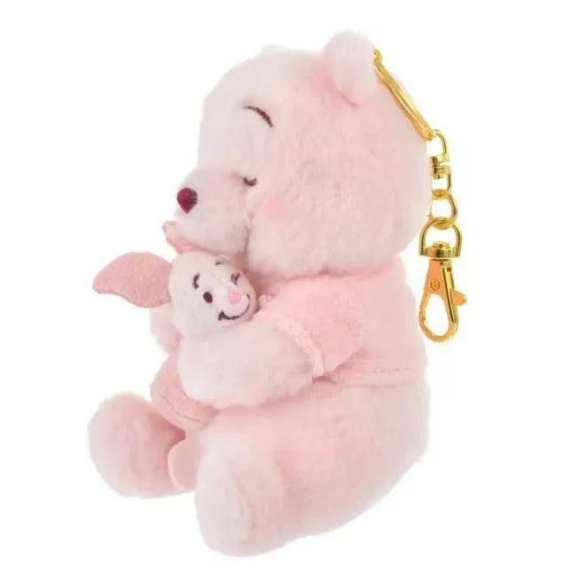 Disney Fluffy Plush Keychain Pooh Hug Piglet