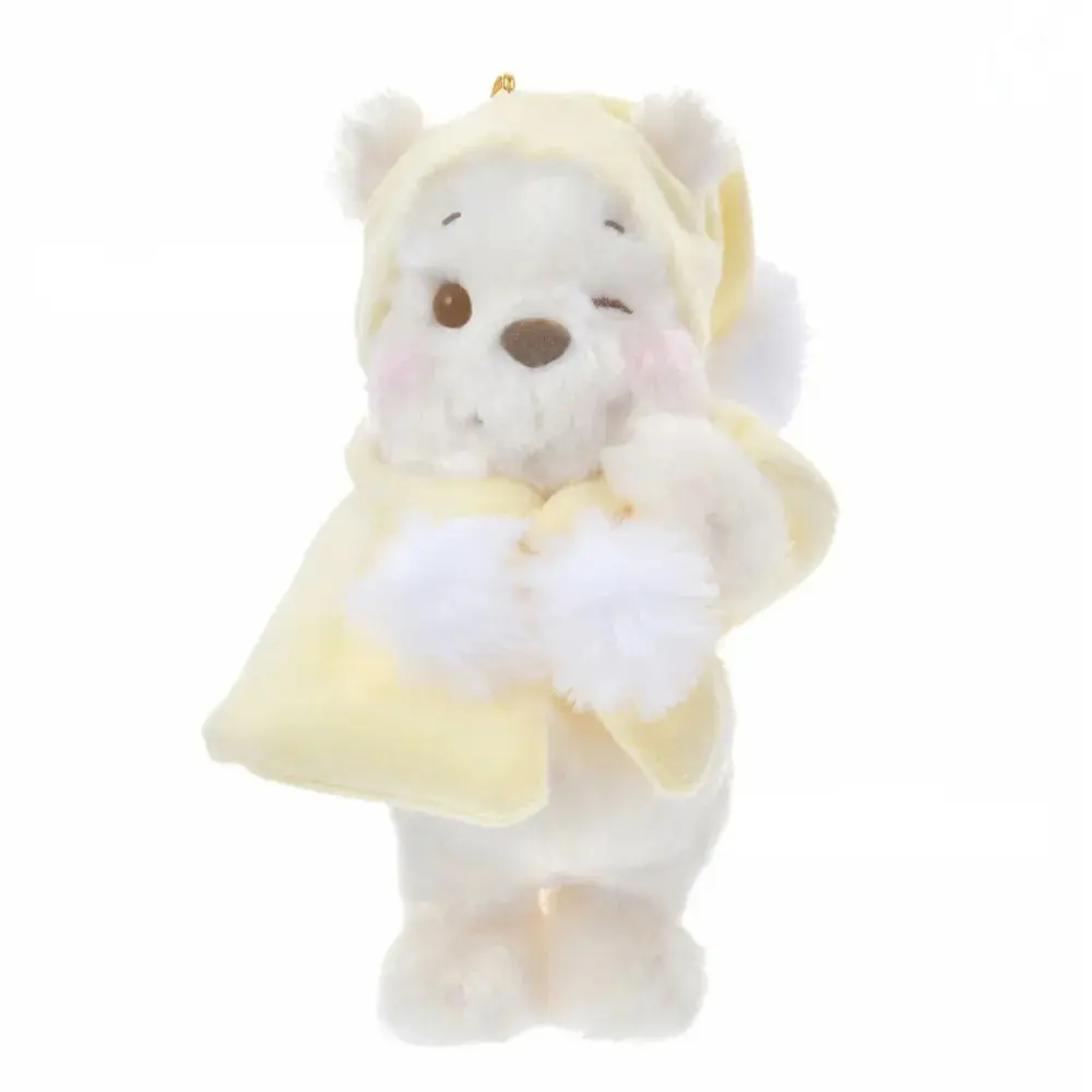 Disney Plush Mascot Keychain Pooh White Pooh Fruit Color Cape 27cm