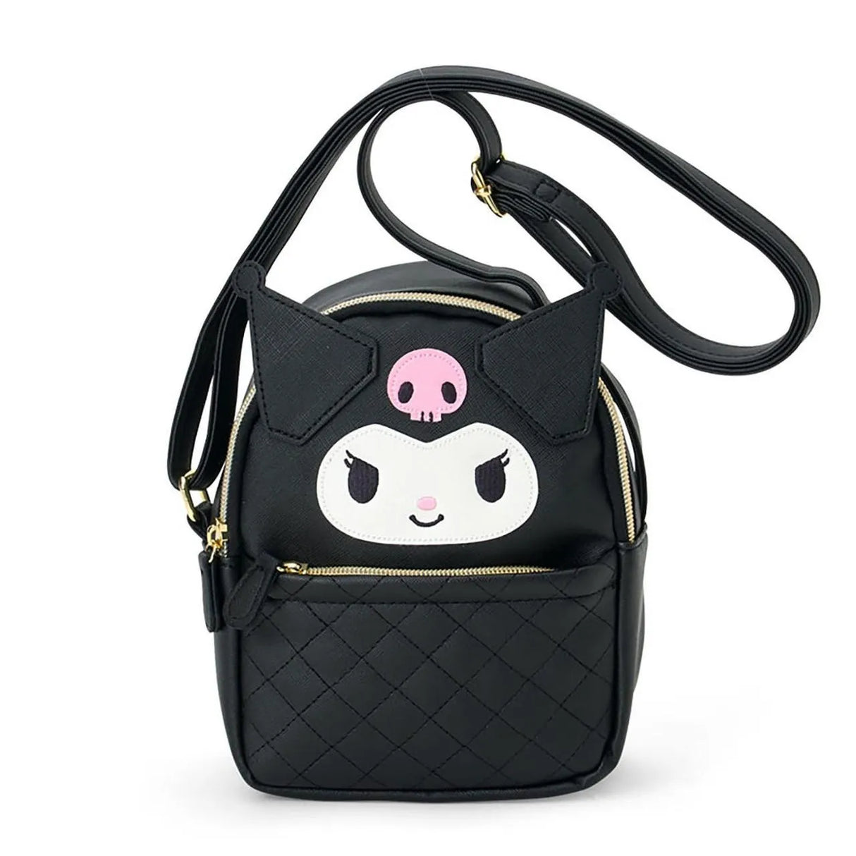 Sanrio Face-shaped Shoulder Bag Kuromi