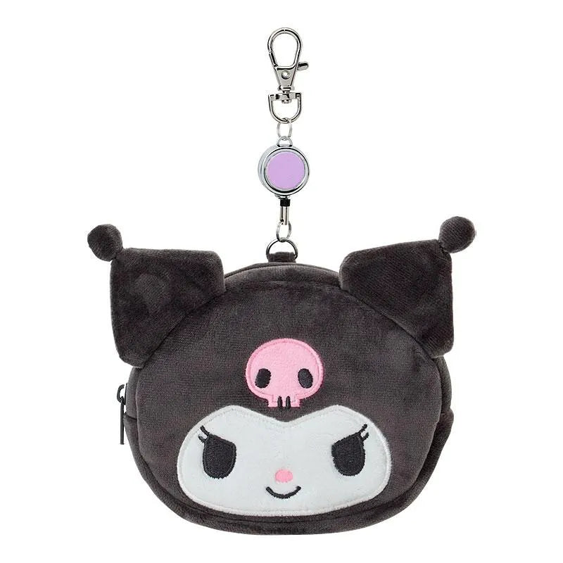 Sanrio Face-shaped Pass Case & Pouch Kuromi