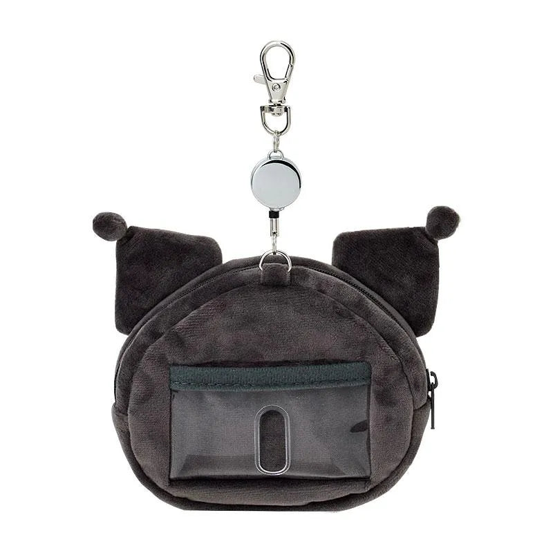 Sanrio Face-shaped Pass Case & Pouch Kuromi