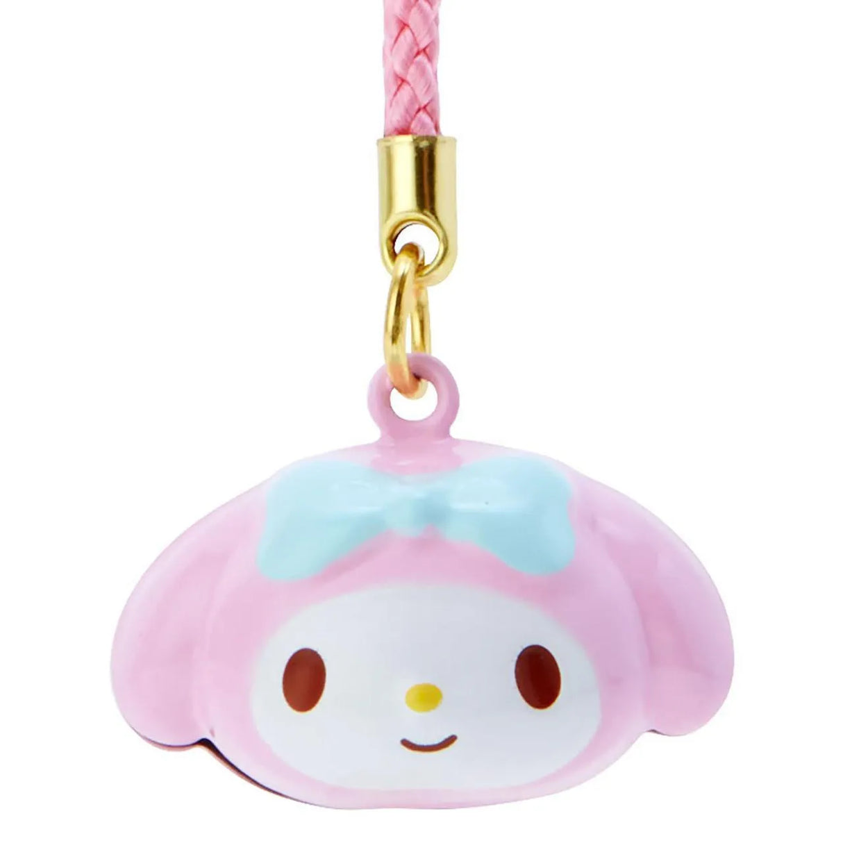 Sanrio Face Shaped Bell Charm Strap Brass My Melody