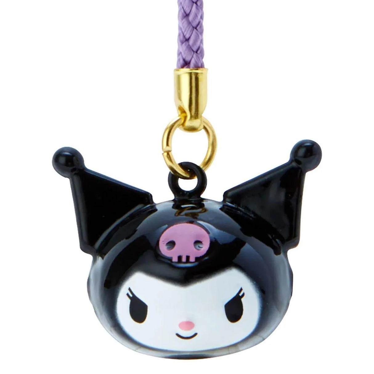 Sanrio Face-shaped Bell Netsuke Kuromi