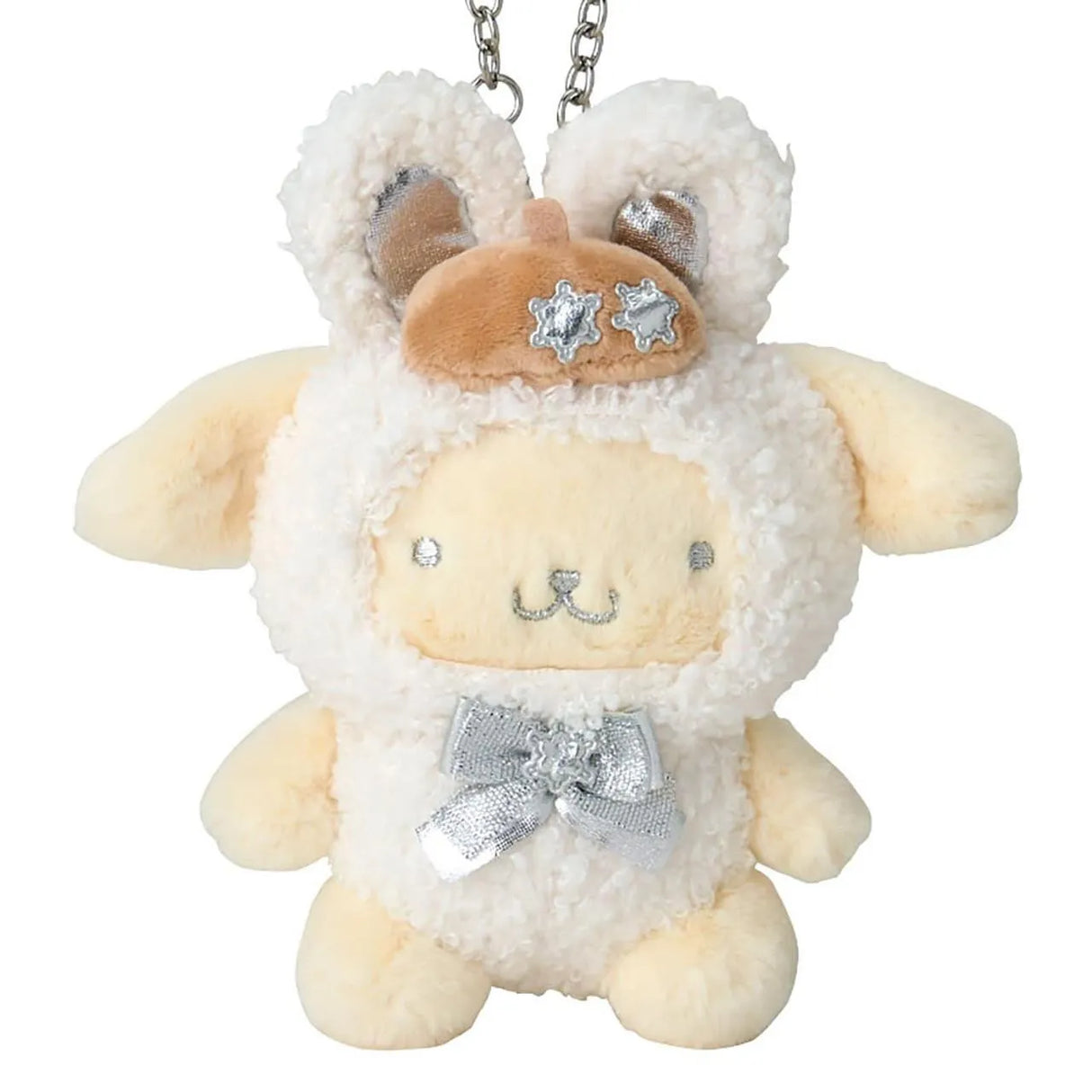 Sanrio Mascot Charm Pompompurin Fluffy Snow Rabbit