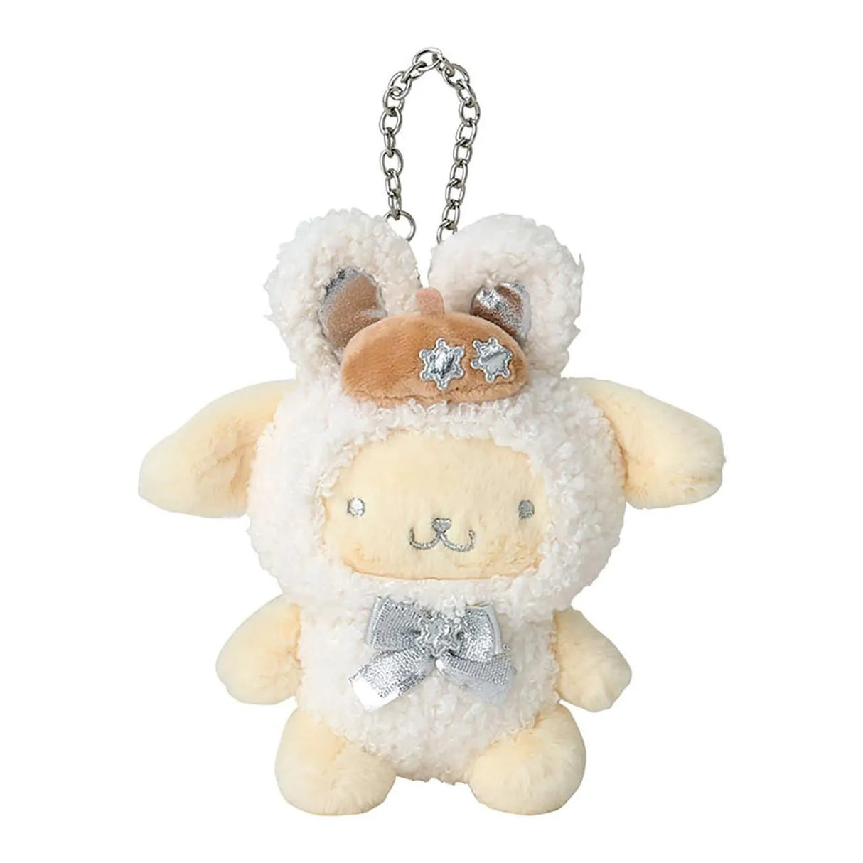Sanrio Mascot Charm Pompompurin Fluffy Snow Rabbit