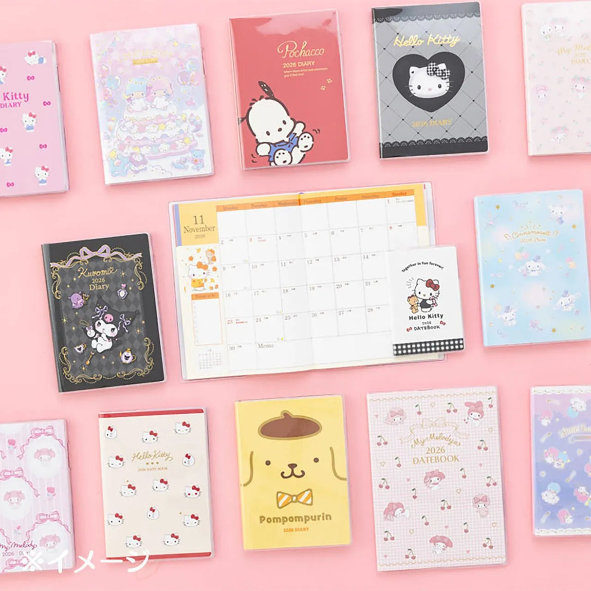 Sanrio Horizontal Rule B6 Diary Book Hello Kitty 2026