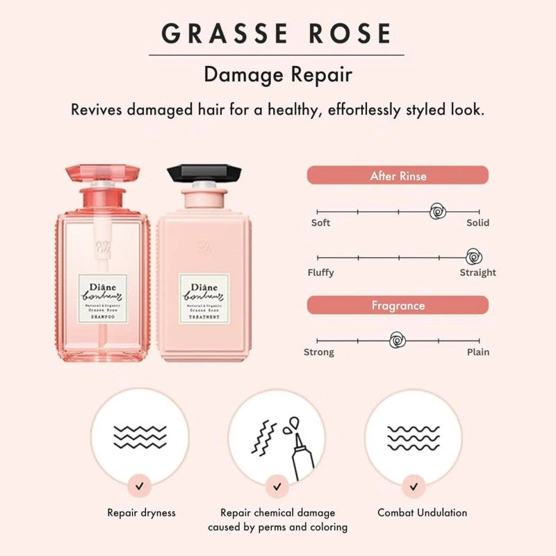 Diane Natural & Organic Shampoo Grasse Rose 500ml