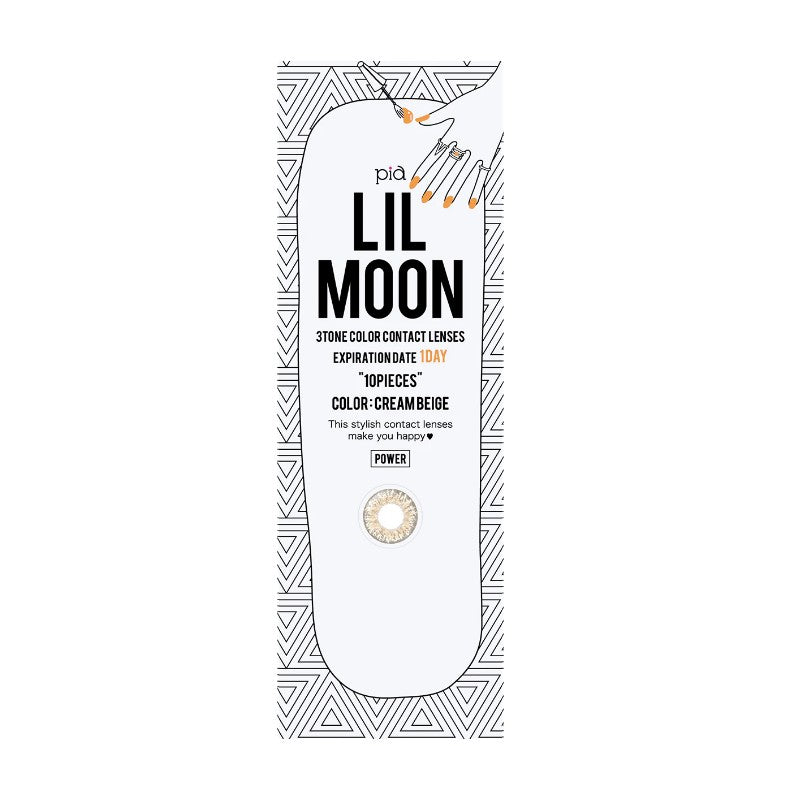 LIL Moon 1 Day Colored Contact Lens Cream Beige -1.00 10pcs