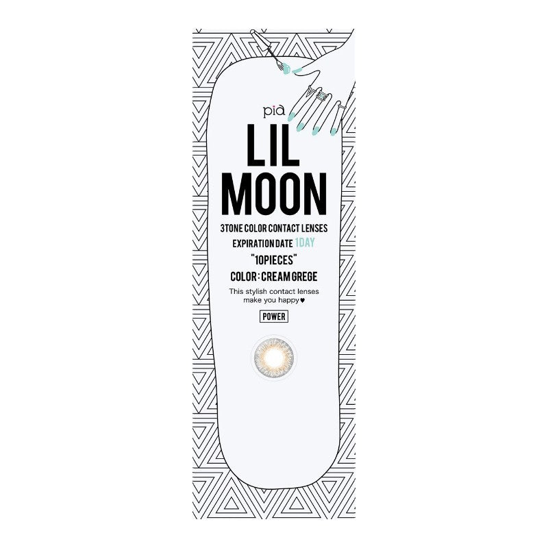 LIL Moon 1-Day Colored Contact Lens Cream Grege -4.00 10pcs