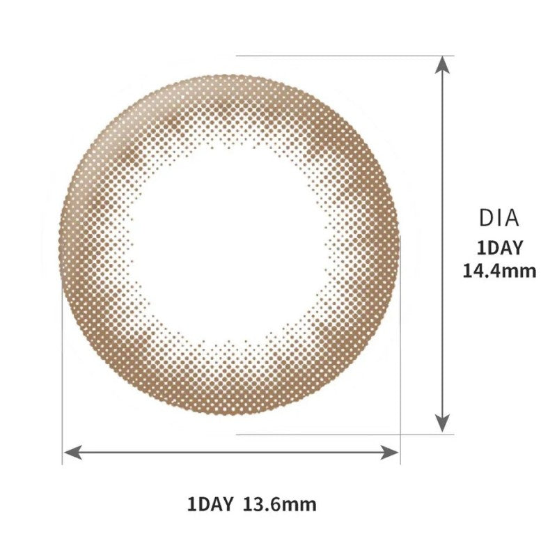 LIL MOON 1-Day Color Contact Lenses Chocolate -2.00 10pcs