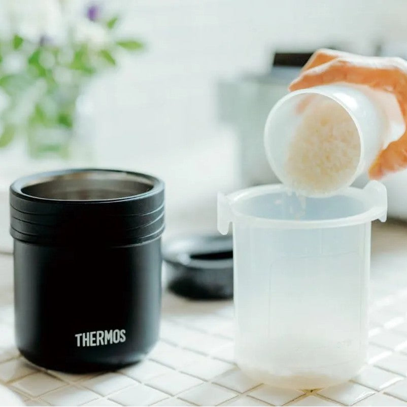 Thermos Lunch Box For Cooking Rice Black 360ml