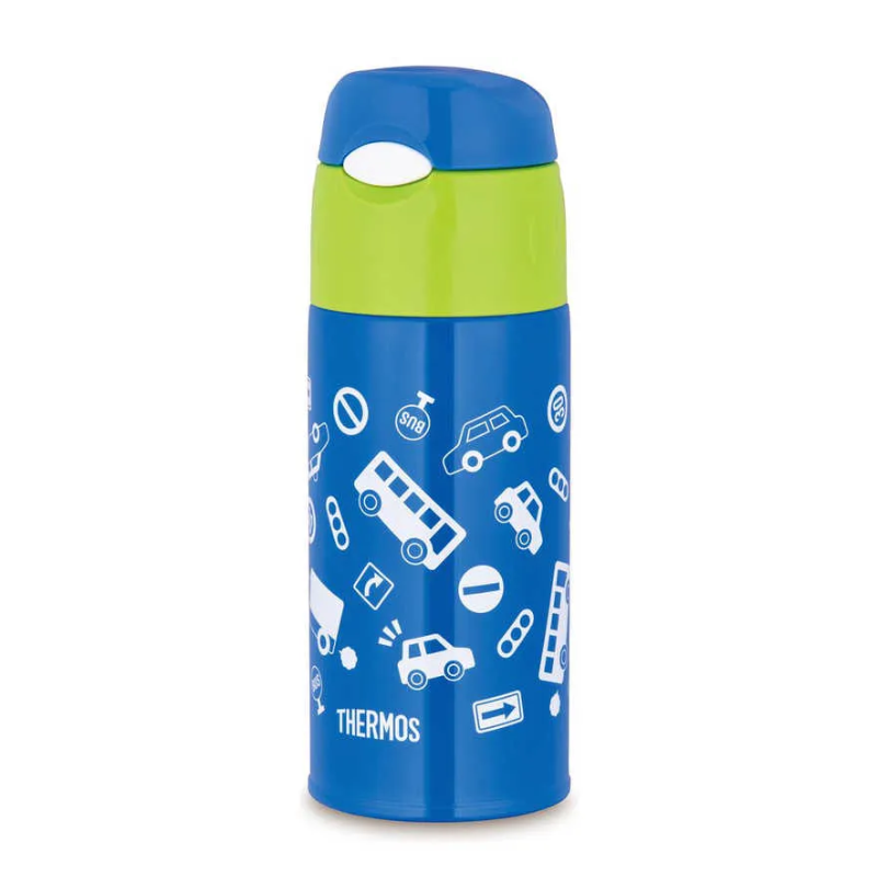 Thermos Vacuum Insulated Straw Bottle FHL-403F Blue Green 400ml