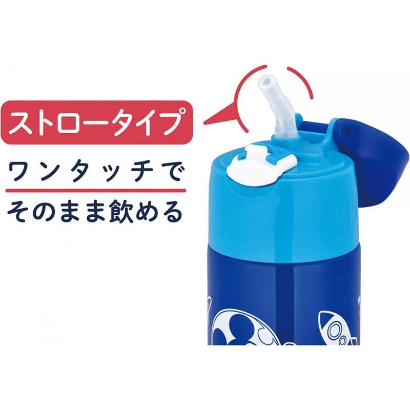 Thermos Vacuum Insulated Straw Bottle FHL-403FDS Mickey Navy Blue 400ml
