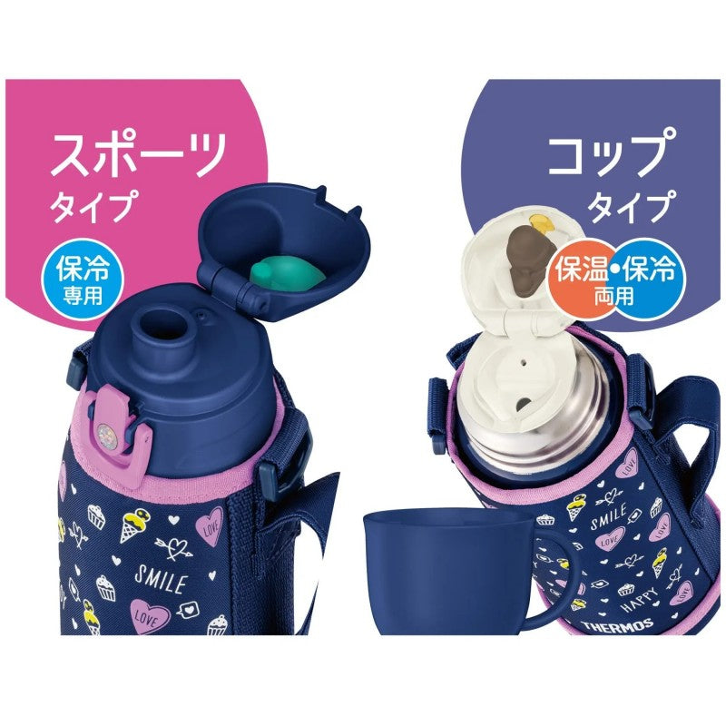 Thermos Vacuum Insulated Water Bottle FJJ-801WF Navy Purple 800ml