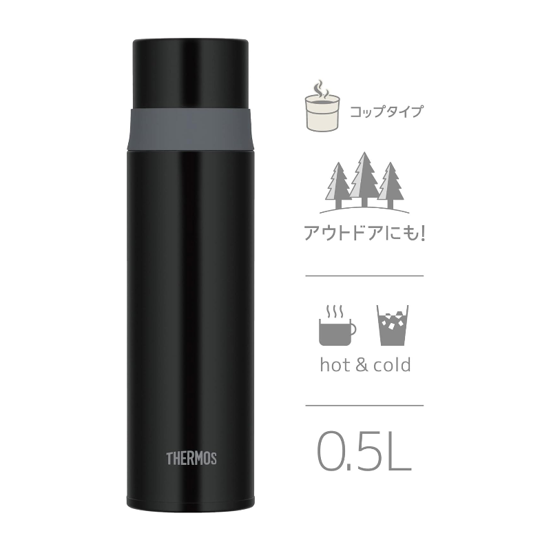Thermos Vacuum Insulated Mobile Mug JFFM-502 Black 500ml