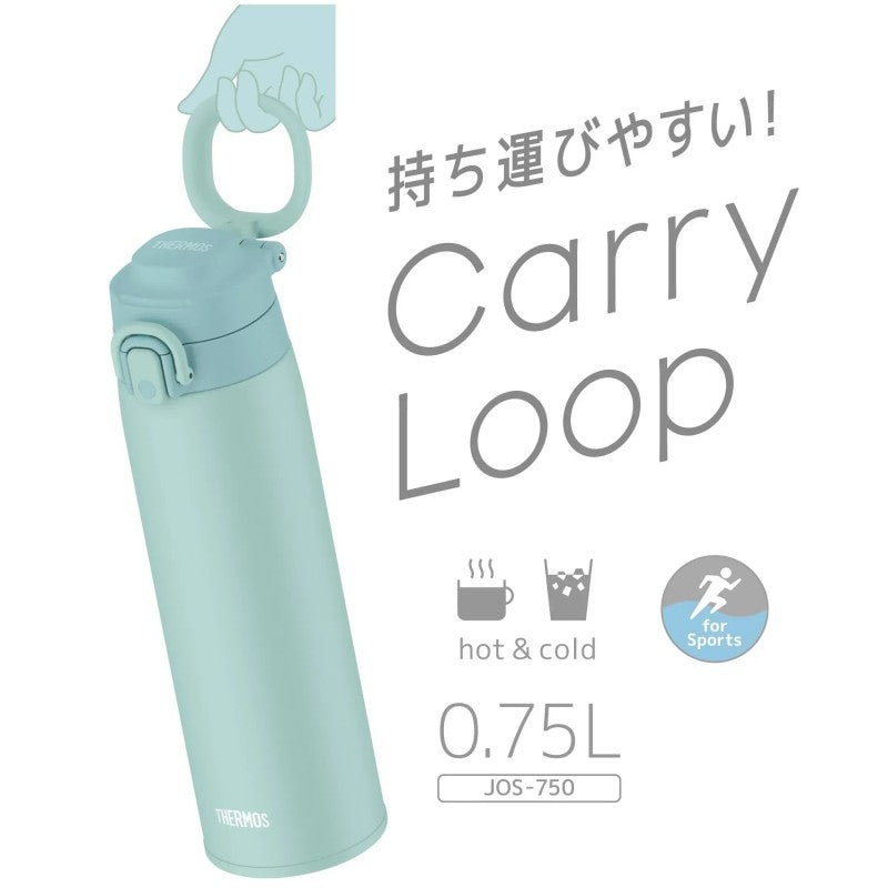 Thermos Vacuum Insulated Portable Mug Mint Blue JOS-750 750ml