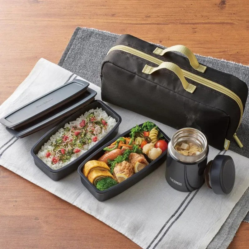 Thermos Vacuum Insulated Soup Lunch Set JEA-1001 Smoky Black