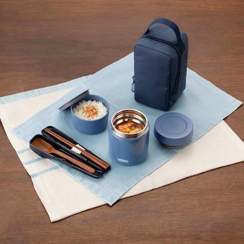 Thermos Vacuum Insulated Soup Lunch Set JEE-550 Indigo Blue 300ml