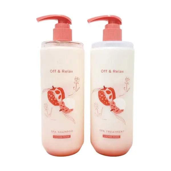 Off&Relax Spa Shampoo & Treatment 2025 Limited Set Lychee & Rose 460ml*2