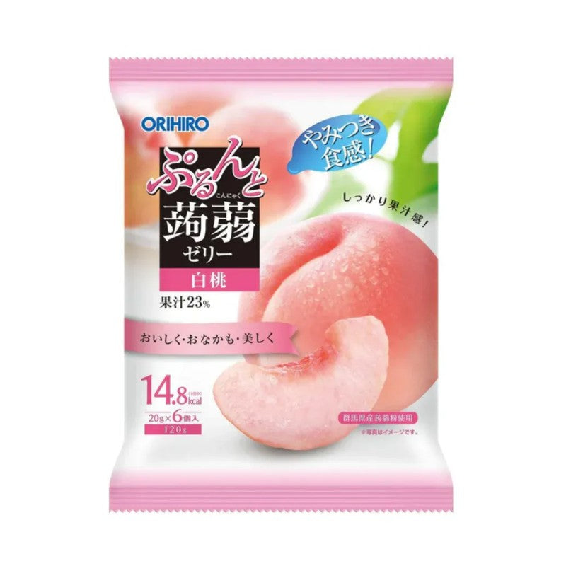 Orihiro Konjac Jelly Sachet Series White Peach 20g*6