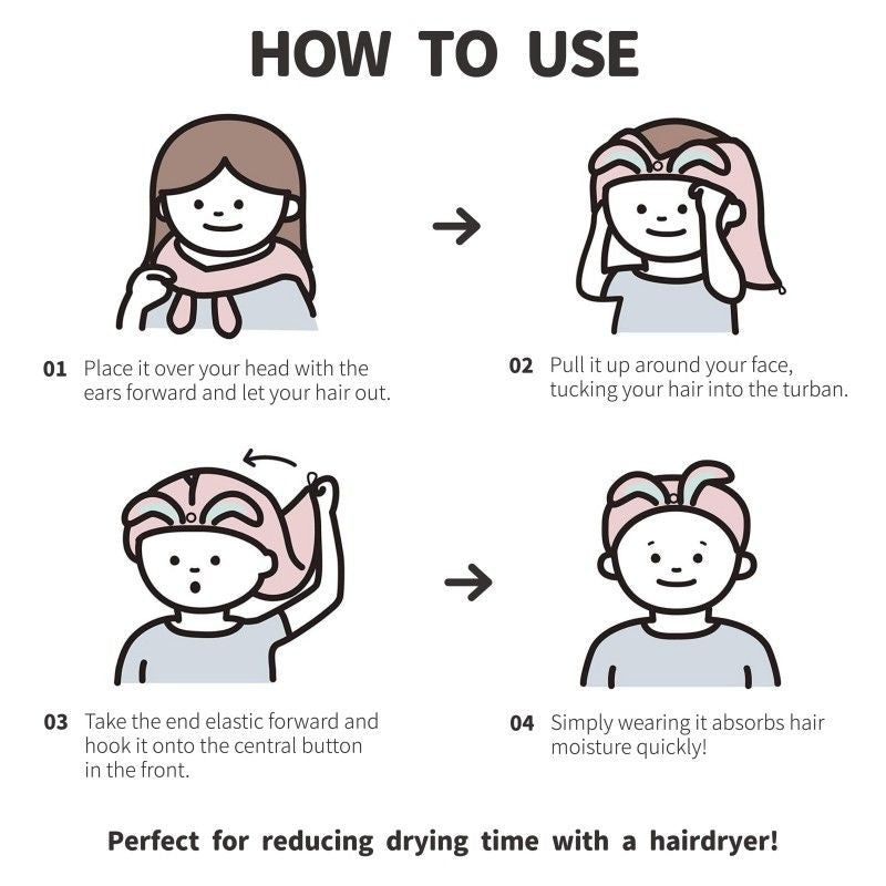 Carari Zooie Hair Turban Polar Bear