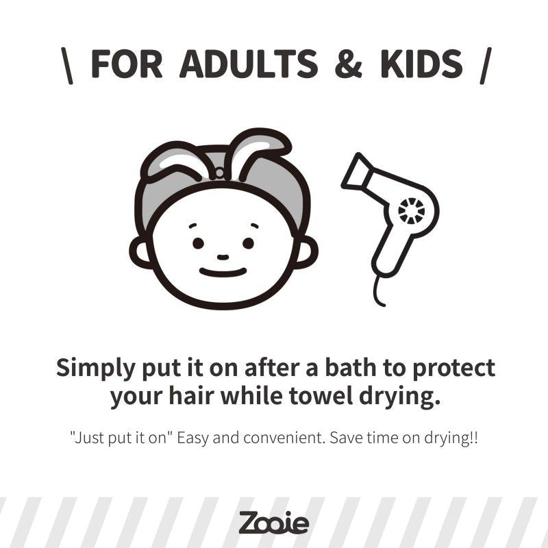 Carari Zooie Hair Turban Polar Bear