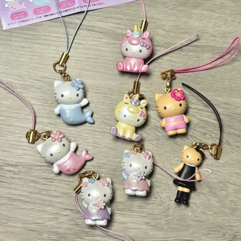 Sanrio Secret Mascot Phone Strap Keychain Charm Hello Kitty 8pcs