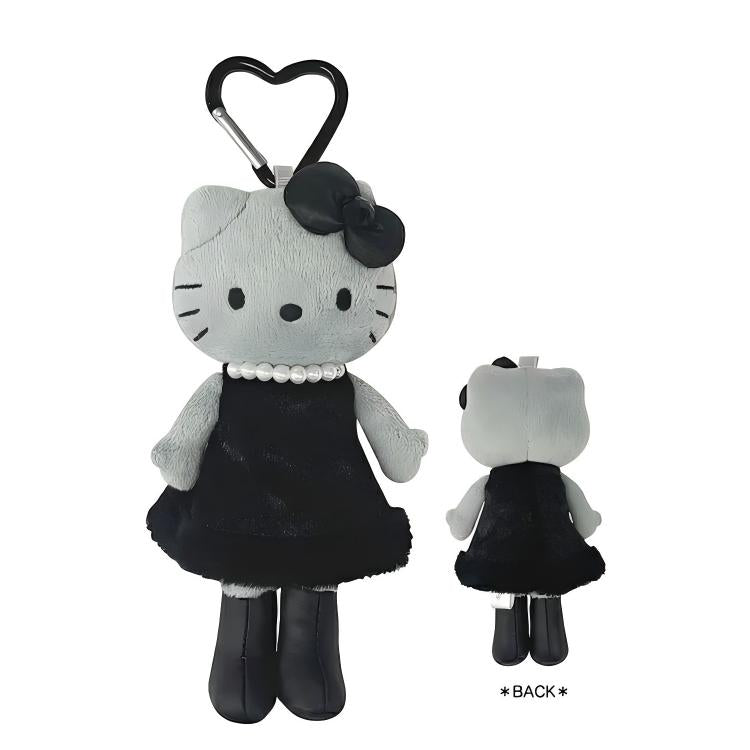 Sanrio Plush Keychain Hello Kitty Gray Angel Black Dress