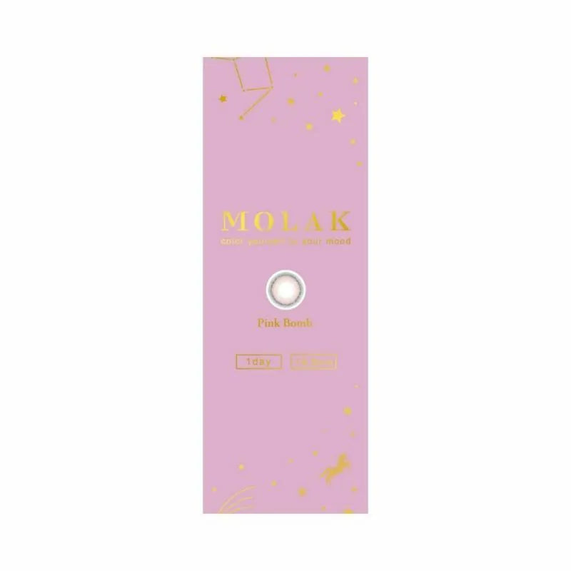Molak 1-Day Colored Contact Lens Pink Bomb ±000 10pcs