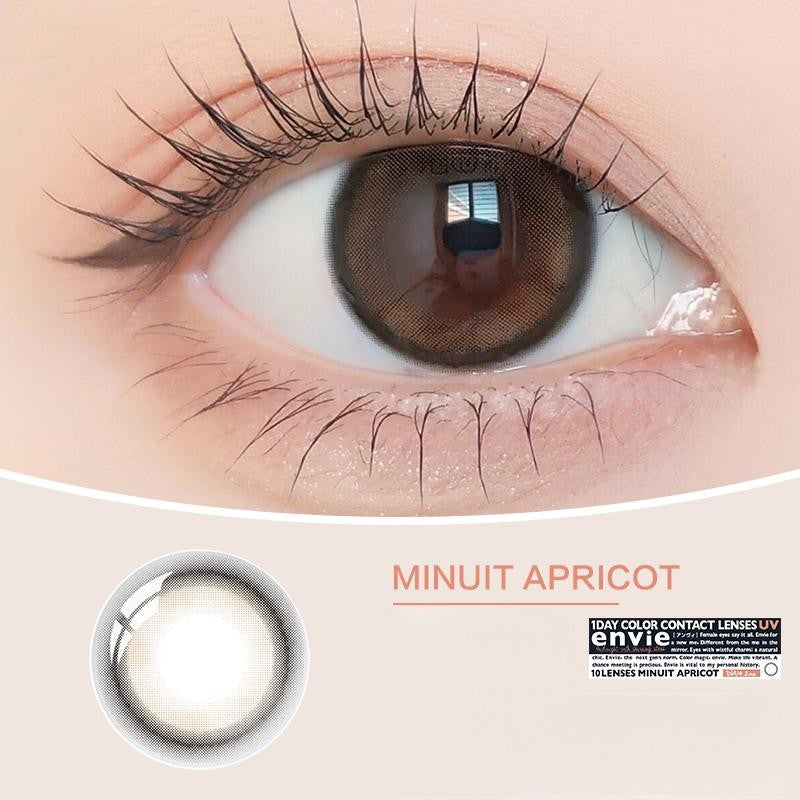 Envie 1-Day Colored Contact Lens Minuit Apricot -6.00 10pcs
