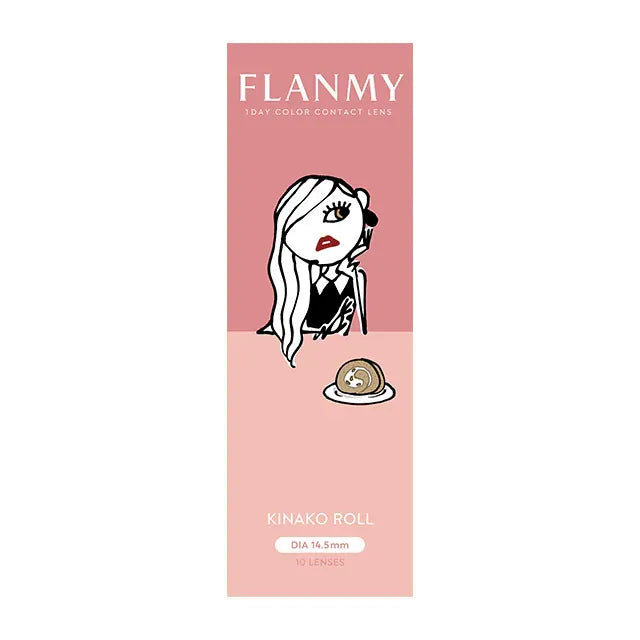 Flanmy 1 Day Colored Contact Lens Kinako Roll ±000 10pcs