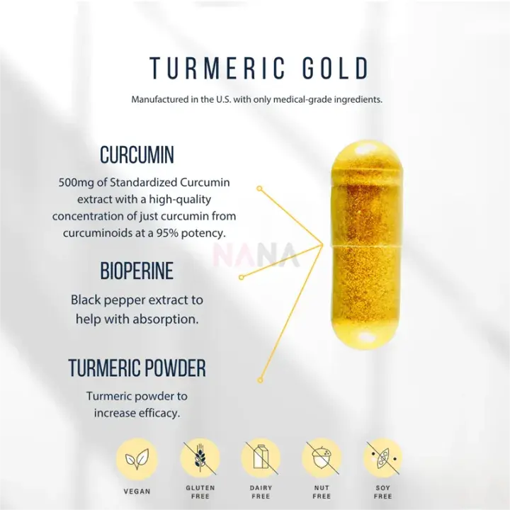 Pillbox Turmeric Gold 5pcs