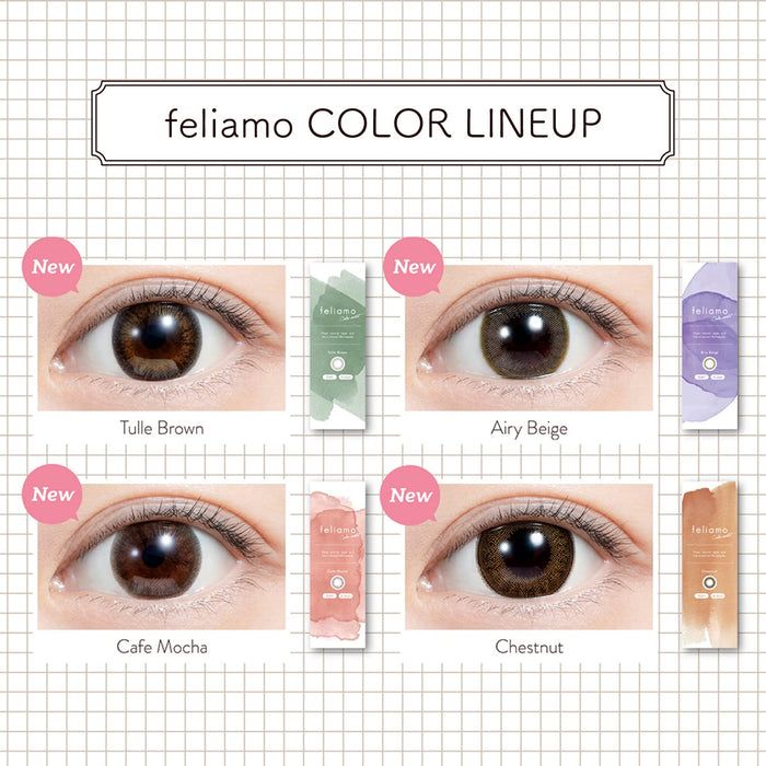 Feliamo 1 Day Color Contacts Sheer Black -6.00 10pcs