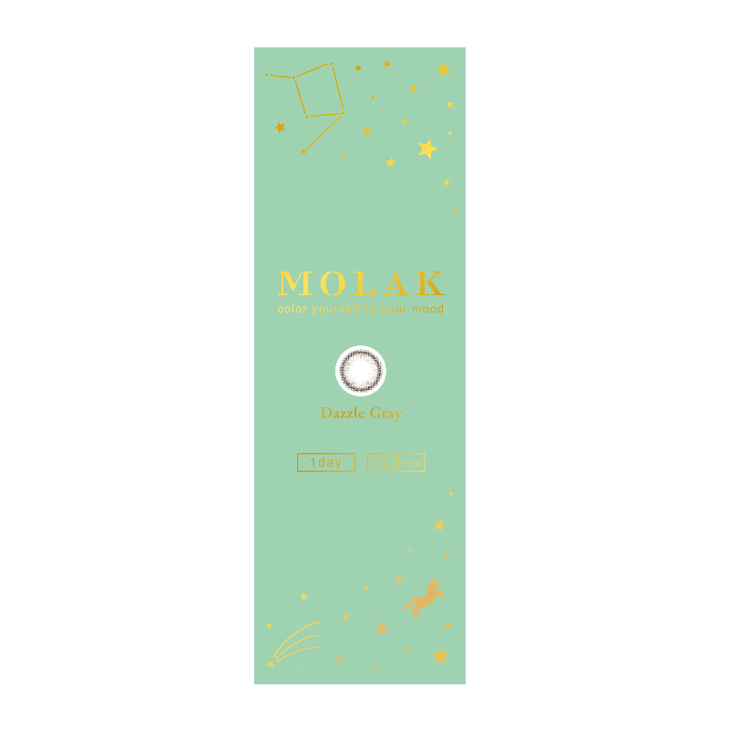 Molak 1-Day Colour Contact Lenses Dazzle Gray -2.50 10pcs