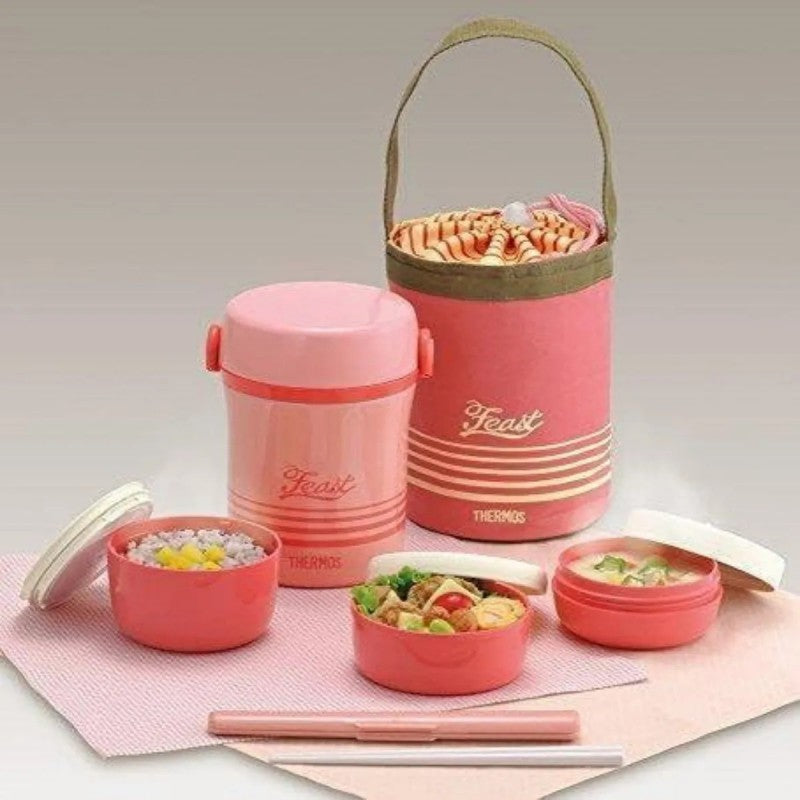 Thermos Stainless Steel Lunch Tote Pink