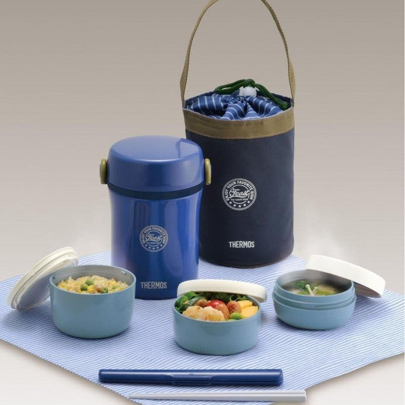 Thermos Stainless Steel Lunch Jar Approx. 0.6 Cups Navy