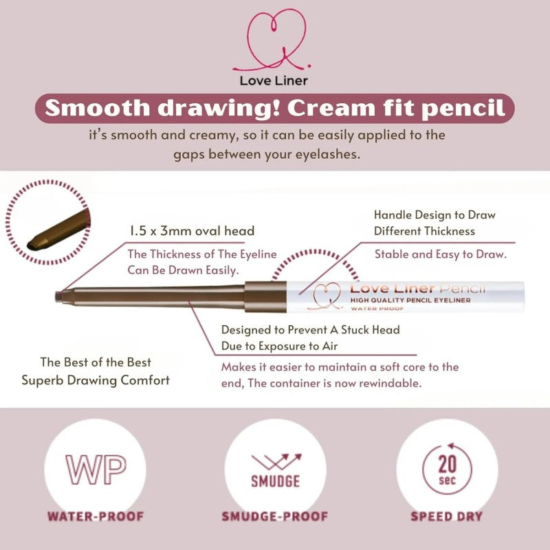 MSH Love Liner Pencil Eyeliner Ash Brown