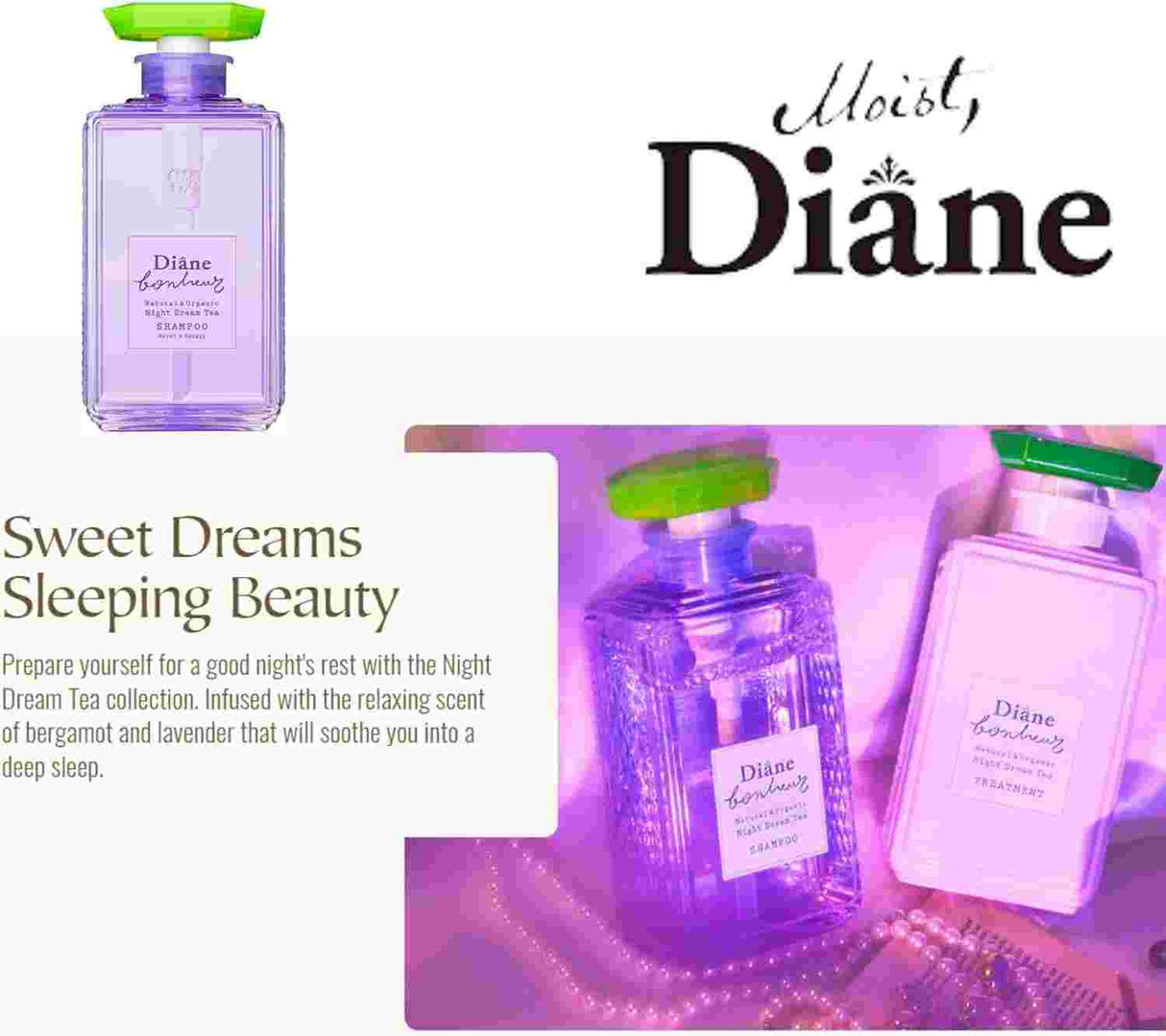 Diane Bonheur Night Dream Tea Shampoo Moist & Repair 500ml