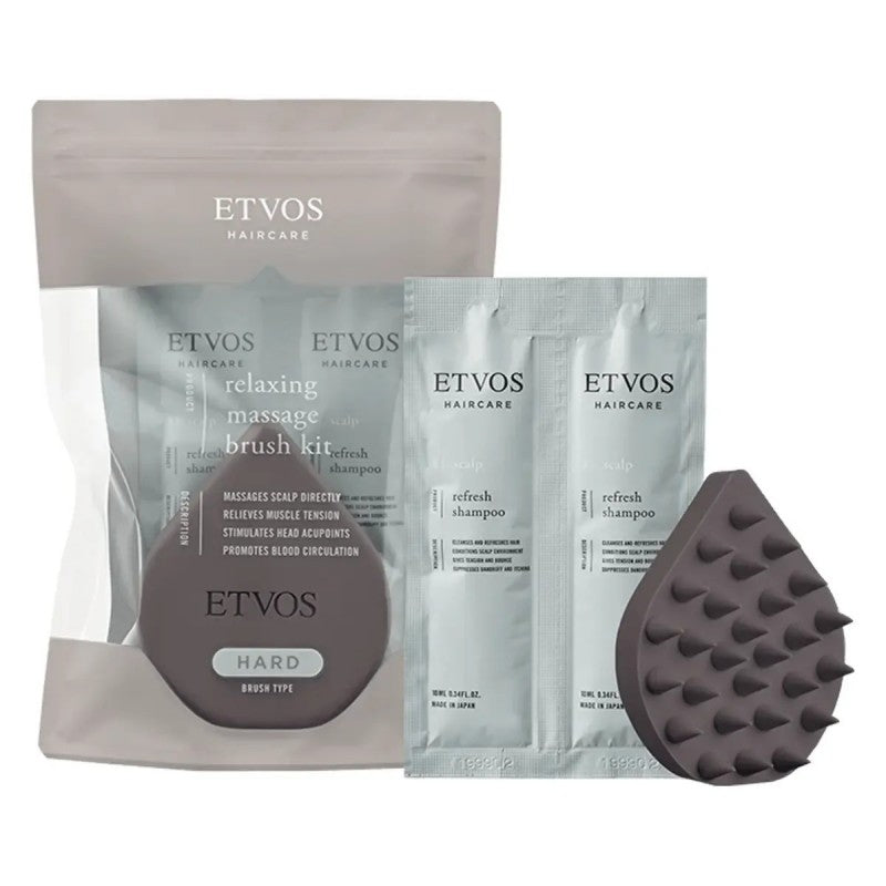 Etvos Relaxing Massage Brush Black Hard Material