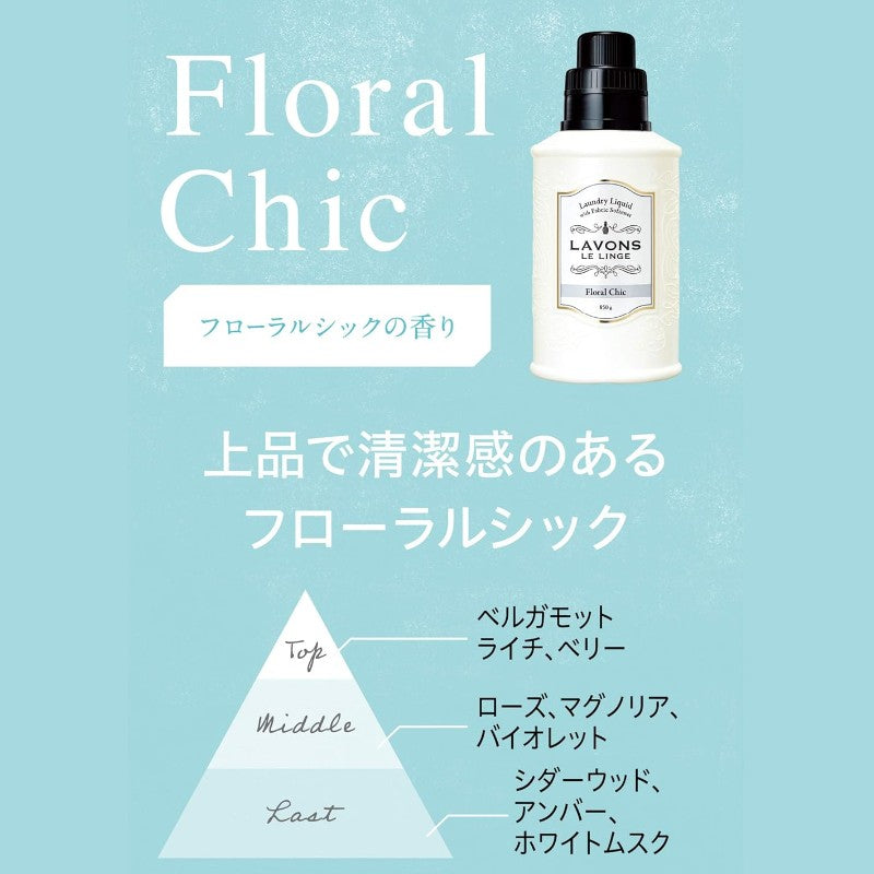 Lavons Laundry Liquid With Fabric Softener Floral Chic 850g