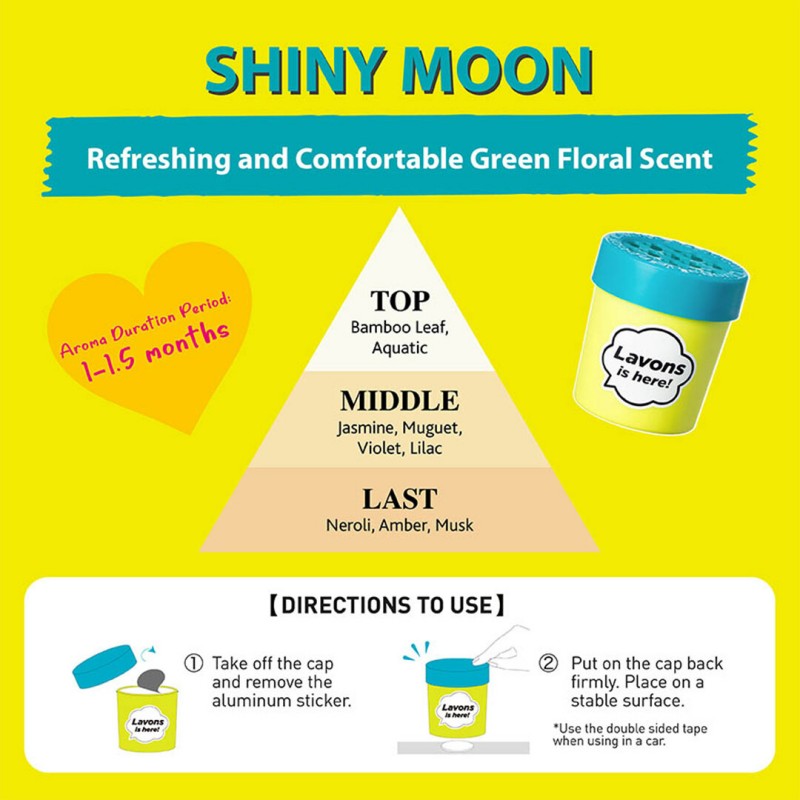 Lavons Car Air Freshener Gel Shiny Moon 110ml
