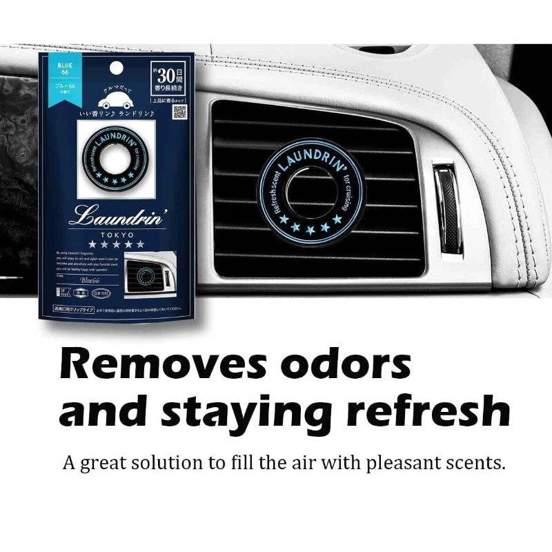 Laundrin Car Air Freshener Clip Type Blue 66 1pcs