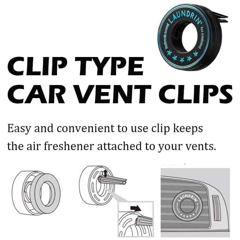 Laundrin Car Air Freshener Clip Type Blue 66 1pcs
